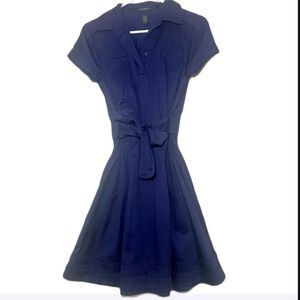Navy Blue Shirt Dress